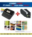 Combo: PT-D600 + 5 Cuộn nhãn 24mm (siêu dính)