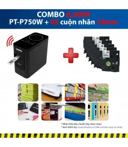 Máy in nhãn Combo: PT-P750W + 5 Cuộn nhãn 18mm | ⓿❽❻❽❺⓿❺⓿❺❺ | Máy in nhãn, máy in tem, máy in mã vạch | khuetu.vn