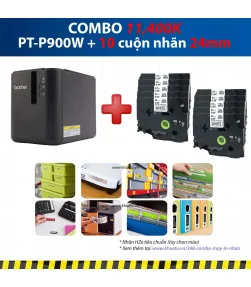 Máy in nhãn Combo: PT-P900W + 10 Cuộn nhãn 24mm | ⓿❽❻❽❺⓿❺⓿❺❺ | Máy in nhãn, máy in tem, máy in mã vạch | khuetu.vn