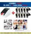 Combo: QL-800 + 10 Cuộn nhãn 62mm