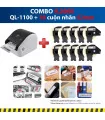 Combo: QL-1100 + 10 Cuộn nhãn 62mm