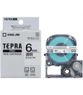 Tepra ST6K (Chữ đen nền trong, khổ 6mm) | ⓿❽❻❽❺⓿❺⓿❺❺ | Nhãn in, tem in, giấy in, băng nhãn, tape in | khuetu.vn