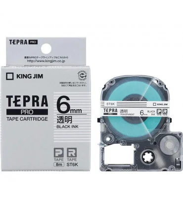 Tepra ST6K (Chữ đen nền trong, khổ 6mm) | ⓿❽❻❽❺⓿❺⓿❺❺ | Nhãn in, tem in, giấy in, băng nhãn, tape in | khuetu.vn