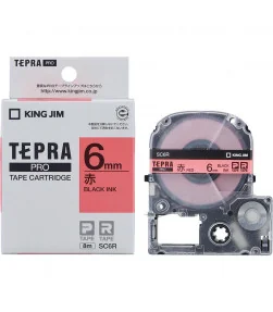 Tepra SC6R (Chữ đen nền đỏ, khổ 6mm) | ⓿❽❻❽❺⓿❺⓿❺❺ | Nhãn in, tem in, giấy in, băng nhãn, tape in | khuetu.vn