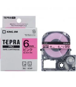 Tepra SC6P (Chữ đen nền hồng, khổ 6mm) | ⓿❽❻❽❺⓿❺⓿❺❺ | Nhãn in, tem in, giấy in, băng nhãn, tape in | khuetu.vn