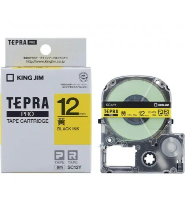 Tepra SC12Y (Chữ đen nền vàng, khổ 12mm) | ⓿❽❻❽❺⓿❺⓿❺❺ | Nhãn in, tem in, giấy in, băng nhãn, tape in | khuetu.vn