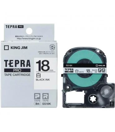 Tepra SS18K (Chữ đen nền trắng, khổ 18mm) | ⓿❽❻❽❺⓿❺⓿❺❺ | Nhãn in, tem in, giấy in, băng nhãn, tape in | khuetu.vn