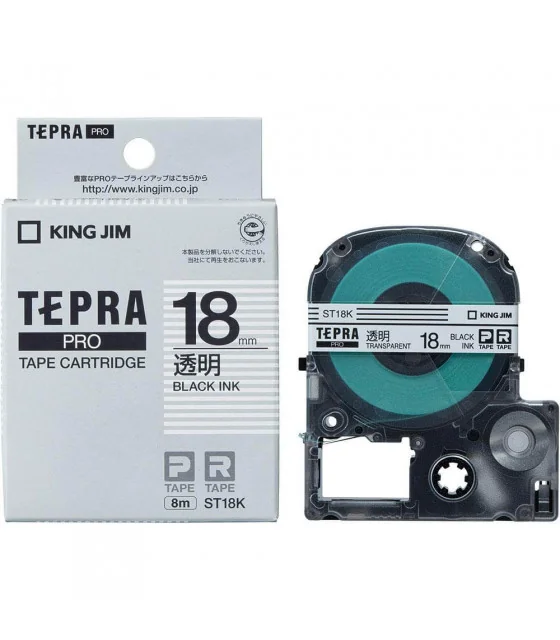 Tepra ST18K (Chữ đen nền trong, khổ 18mm)