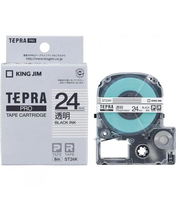 Tepra ST24K (Chữ đen nền trong, khổ 24mm)