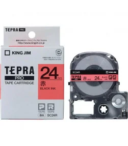Tepra SC24R (Chữ đen nền đỏ, khổ 24mm) | ⓿❽❻❽❺⓿❺⓿❺❺ | Nhãn in, tem in, giấy in, băng nhãn, tape in | khuetu.vn