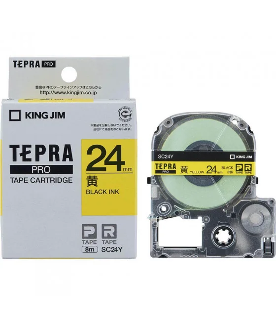 Tepra SC24Y (Chữ đen nền vàng, khổ 24mm)