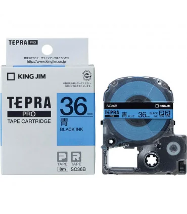Tepra SC36B (Chữ đen nền xanh dương, khổ 36mm) | ⓿❽❻❽❺⓿❺⓿❺❺ | Nhãn in, tem in, giấy in, băng nhãn, tape in | khuetu.vn