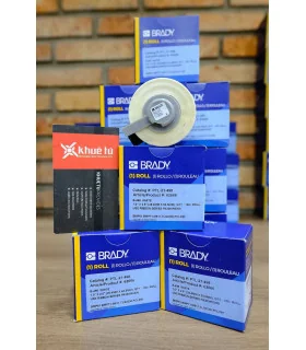 Brady PTL-21-498, Vinyl Cloth, màu trắng, ‪63.5mm x ‪25.4mm x 100 nhãn | ⓿❽❻❽❺⓿❺⓿❺❺ | Nhãn in, tem in, giấy in, băng nhãn, ta...