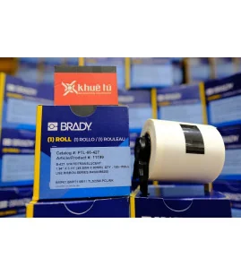 Brady PTL-66-427, Self-Laminating Vinyl, màu trắng, 80mm x 49.2mm x 100 nhãn | ⓿❽❻❽❺⓿❺⓿❺❺ | Nhãn in, tem in, giấy in, băng nh...