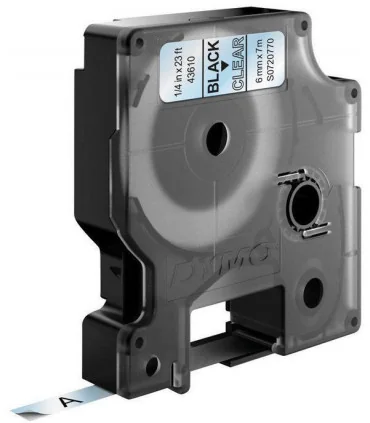 Dymo D1 S0720770 43610 6mm x 7m, Black on Clear | ⓿❽❻❽❺⓿❺⓿❺❺ | Nhãn in, tem in, giấy in, băng nhãn, tape in | khuetu.vn