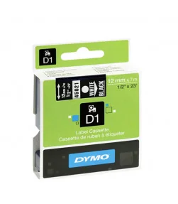 Dymo D1 S0720610 45021 12mm x 7m, White on Black | ⓿❽❻❽❺⓿❺⓿❺❺ | Nhãn in, tem in, giấy in, băng nhãn, tape in | khuetu.vn