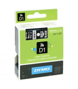 Dymo D1 S0720910 45811 19mm x 7m, White on Black | ⓿❽❻❽❺⓿❺⓿❺❺ | Nhãn in, tem in, giấy in, băng nhãn, tape in | khuetu.vn