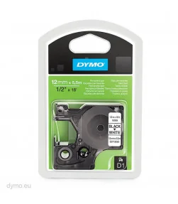 Dymo D1 S0718060 16959 Permanent Polyester 12mm x 5.5m, Black on White | ⓿❽❻❽❺⓿❺⓿❺❺ | Nhãn in, tem in, giấy in, băng nhãn, ta...