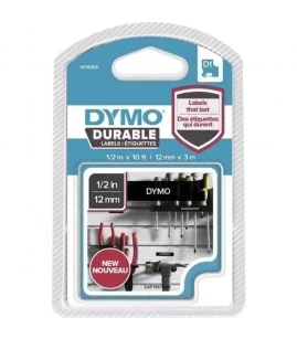 Dymo D1 1978365 Durable 12mm x 3m, White on Black | ⓿❽❻❽❺⓿❺⓿❺❺ | Nhãn in, tem in, giấy in, băng nhãn, tape in | khuetu.vn