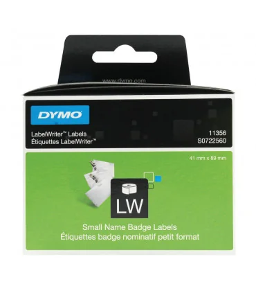 Dymo S0722560 (11356), Removable Small Name Badge Labels 89mm x 41mm x 300 labels - Black on White | ⓿❽❻❽❺⓿❺⓿❺❺ | Nhãn in, te...