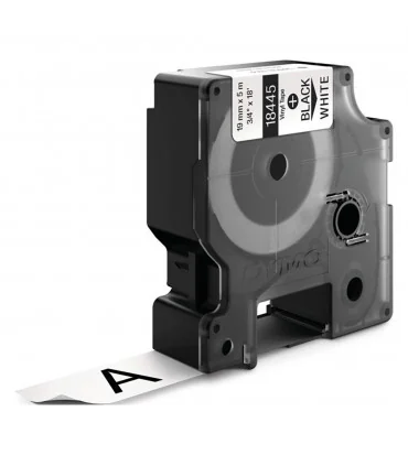 Dymo S0718620 (18445), Vinyl Label Tape, 19mm x 5.5m, Black on White | ⓿❽❻❽❺⓿❺⓿❺❺ | Nhãn in, tem in, giấy in, băng nhãn, tape...