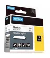 Dymo S0718100 (18488), Flexible Nylon Tape, 12mm x 3.5m, Black on White