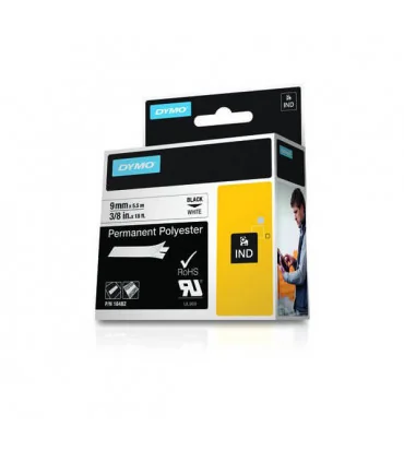 Dymo S0718240 (18482), Permanent Polyester Tape, 9mm x 5.5m, Black on White | ⓿❽❻❽❺⓿❺⓿❺❺ | Nhãn in, tem in, giấy in, băng nhã...