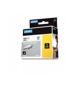 Dymo S0718280 (18053) Rhino Heat-Shrink Cable Label Tube 9 mm x 1.5 m Cassette - Black on White | ⓿❽❻❽❺⓿❺⓿❺❺ | Ống co nhiệt, ...