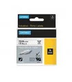 Dymo S07183000 (18055) Rhino Heat-Shrink Cable Label Tube 12 mm x 1.5 m Cassette - Black on White