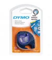 Dymo LetraTag S0721530 (12267) Plastic Label Tape 12mm x 4m - Black on Transparent
