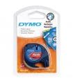 Dymo LetraTag S0721630 (91203) Plastic Label Tape 12mm x 4m - Black on Red