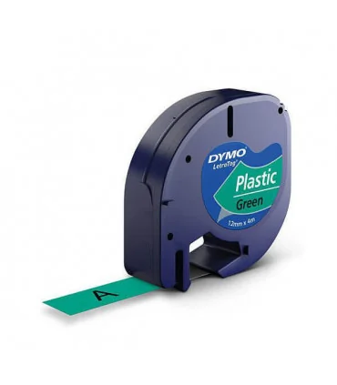 Dymo LetraTag S0721640 (91204) Plastic Label Tape 12mm x 4m - Black on Green | ⓿❽❻❽❺⓿❺⓿❺❺ | Nhãn in, tem in, giấy in, băng nh...