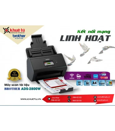 Máy scan Brother ADS-2800W | Phân phối Brother Scanner Scanner | ⓿❽❻❽❺⓿❺⓿❺❺ | khuetu.vn