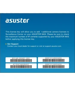 AS-SCL01, Asustor AS-SCL01 1CH Camera License | Phân phối ASUSTOR | ⓿❽❻❽❺⓿❺⓿❺❺ | khuetu.vn