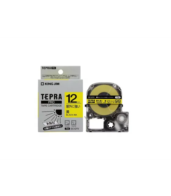 Tepra SC12YV (Nhãn ngoài trời, khổ 12mm)