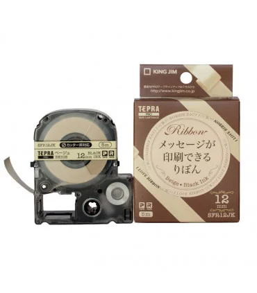 Tepra SFR12JK (Chữ đen nền màu be, khổ 12mm) | ⓿❽❻❽❺⓿❺⓿❺❺ | Nhãn in, tem in, giấy in, băng nhãn, tape in | khuetu.vn