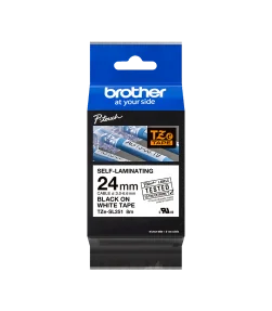 Brother TZe-SL251, khổ 24mm, dài 8m, Black on White, dán cáp CAT5E/6 | ⓿❽❻❽❺⓿❺⓿❺❺ | Nhãn in, tem in, giấy in, băng nhãn, tape...