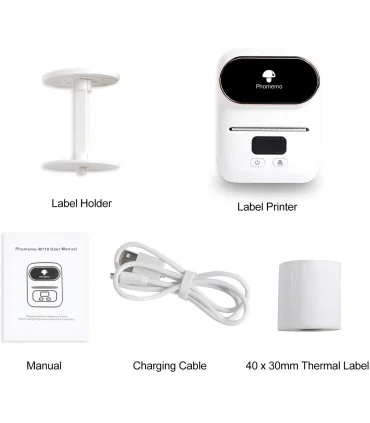 Máy in nhãn Máy in nhãn di động M110, Bluetooth, in qua app, màu trắng | ⓿❽❻❽❺⓿❺⓿❺❺ | Máy in nhãn, máy in tem, máy in mã vạch...