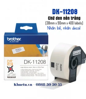 DK-11208, 38mm x 90mm x 400 labels, nhãn bế, giấy decal | ⓿❽❻❽❺⓿❺⓿❺❺ | Nhãn in, tem in, giấy in, băng nhãn, tape in | khuetu.vn
