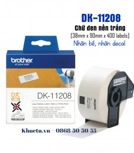 DK-11208, 38mm x 90mm x 400 labels, nhãn bế, giấy decal | ⓿❽❻❽❺⓿❺⓿❺❺ | Nhãn in, tem in, giấy in, băng nhãn, tape in | khuetu.vn