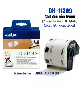 DK-11209, 29mm x 62mm x 800 labels, nhãn bế, giấy decal | ⓿❽❻❽❺⓿❺⓿❺❺ | Nhãn in, tem in, giấy in, băng nhãn, tape in | khuetu.vn
