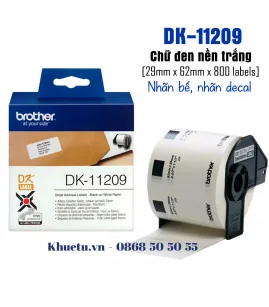 DK-11209, 29mm x 62mm x 800 labels, nhãn bế, giấy decal | ⓿❽❻❽❺⓿❺⓿❺❺ | Nhãn in, tem in, giấy in, băng nhãn, tape in | khuetu.vn