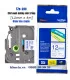 Brother TZe-233, khổ 12mm, dài 8m, Blue on White, chống thấm nước | ⓿❽❻❽❺⓿❺⓿❺❺ | Nhãn in, tem in, giấy in, băng nhãn, tape in...