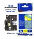 Brother TZe-561, khổ 36mm, dài 8m, Black on Blue, chống thấm nước | ⓿❽❻❽❺⓿❺⓿❺❺ | Nhãn in, tem in, giấy in, băng nhãn, tape in...