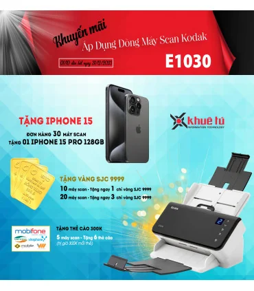 Máy scan Kodak E1030 (30ppm, 4000ppd, A4, USB) | Phân phối Kodak Scanner | ⓿❽❻❽❺⓿❺⓿❺❺ | khuetu.vn
