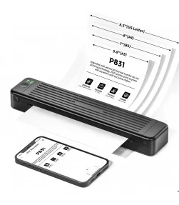 Máy in di động P831 (A4, giấy thường, in ribbon, Bluetooth/USB-C) | ⓿❽❻❽❺⓿❺⓿❺❺| KHUÊ TÚ