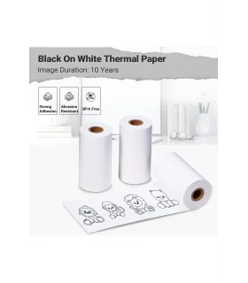 Giấy nhiệt màu trắng cho T02, độ bền 10 năm, 53mm x 6.5m, KT-RM10 chính hãng AIMO | ⓿❽❻❽❺⓿❺⓿❺❺ | Nhãn in, tem in, giấy in, bă...