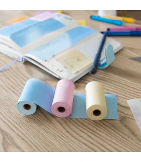 Giấy nhiệt vàng/hồng/xanh cho T02, độ bền 5 năm, 53mm x 6.5m, KT-RMYPB chính hãng AIMO | ⓿❽❻❽❺⓿❺⓿❺❺ | Nhãn in, tem in, giấy i...