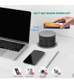 Ổ cắm điện âm bàn, có sạc không dây MK102GB (Xám đen)