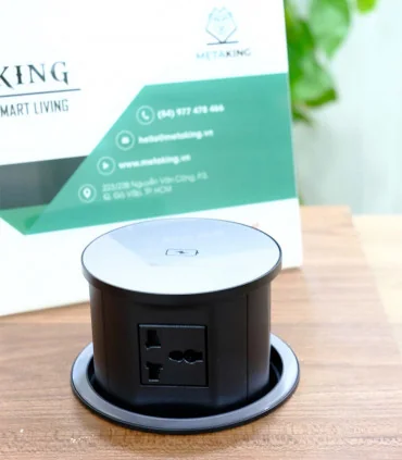 Ổ cắm điện âm bàn, có sạc không dây MK102GB (Xám đen) | ⓿❽❻❽❺⓿❺⓿❺❺ | khuetu.vn